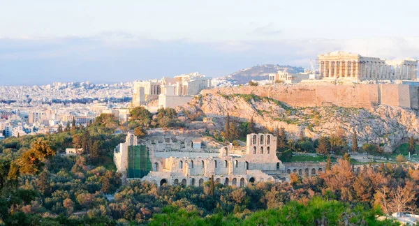Berühmte Skyline von Athen, Griechenland — Stockfoto