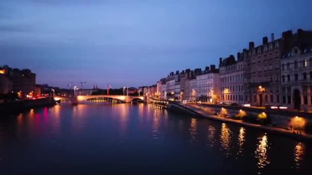 Lyon, Frankrike i en vacker sommardag — Stockvideo