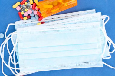 Mavi üzerine sağlık konsepti