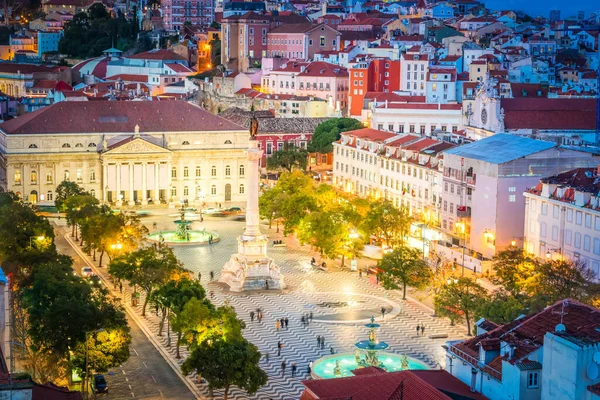 Rossio-Platz in Lissabon — Stockfoto