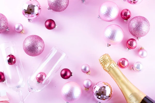 Festa di Natale con champagne — Foto Stock