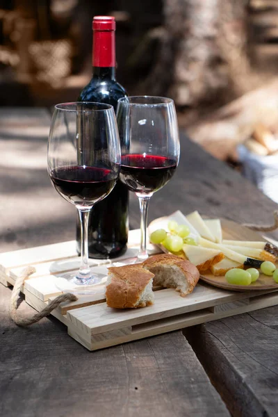 Picknick mit Wein — Stockfoto