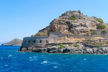 Elunda manzarası, Spinalonga Adası, Girit, Yunanistan