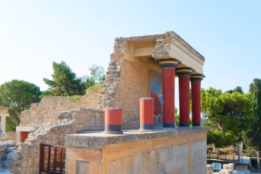 ünlüsü Knossos Sarayı Girit, Yunanistan, antik ruines'den deatil