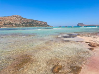 Balos sahilinin güzel doğası, Girit Yunanistan, ahenkli