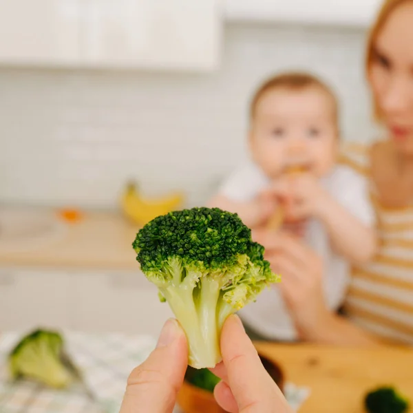 Active restless infant child is given food