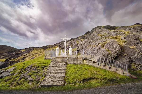 Krucyfiks Świętych Posągów Górnej Części Healy Pass — Zdjęcie stockowe