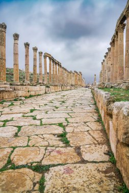 Decumanus Maximus. Antik Roma şehri, Gerasa antik, modern: Jerash, Jordan
