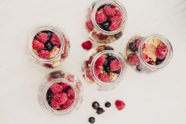 Dessert made from fresh wild berries — Stock Photo, Image
