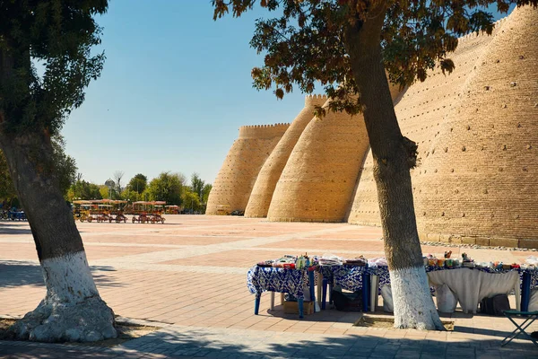 Buhara Sandığı Nın Duvarları Özbekistan Daki Eski Saraylar Sokak Dükkanları — Stok fotoğraf