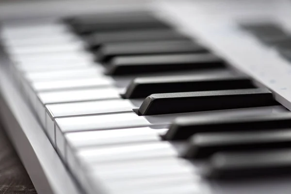 MIDI keyboard with pads and faders. — Stock Photo, Image