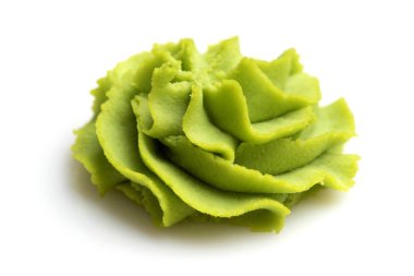 Beyaz arkaplanda Wasabi bölümü.