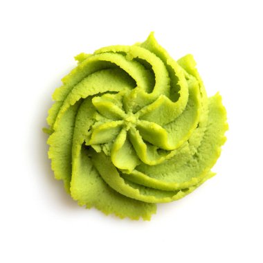Beyaz arkaplanda Wasabi bölümü.