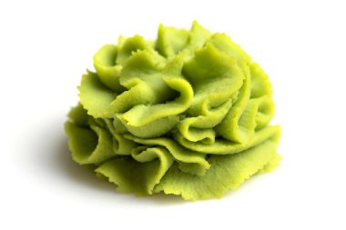 Beyaz arkaplanda Wasabi bölümü.