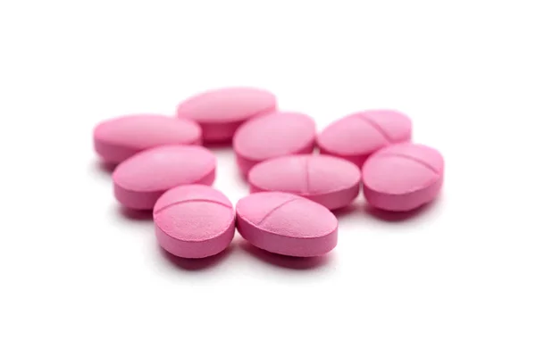 Tema farmacia. Pillole isolate sul bianco . — Foto Stock