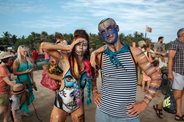 Desfile de fenómenos. Carnaval en Arambol, GOA, India. febrero 8, 2018 — Foto de Stock