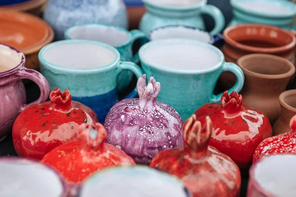 Workshop fatto tazze di ceramica. Vista dall'alto . — Foto Stock