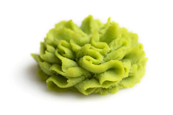 Wasabi porzione su sfondo bianco. — Foto Stock