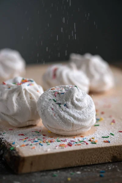 Russian marshmallow on wood table — Stock Photo, Image