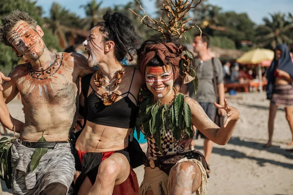 Freak parade. Karneval v Arambol, Goa, Indie. 8. února 2018 — Stock fotografie