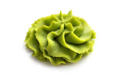 Beyaz arkaplanda Wasabi bölümü.