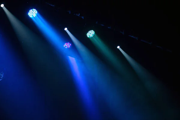 Blue light on dark stage