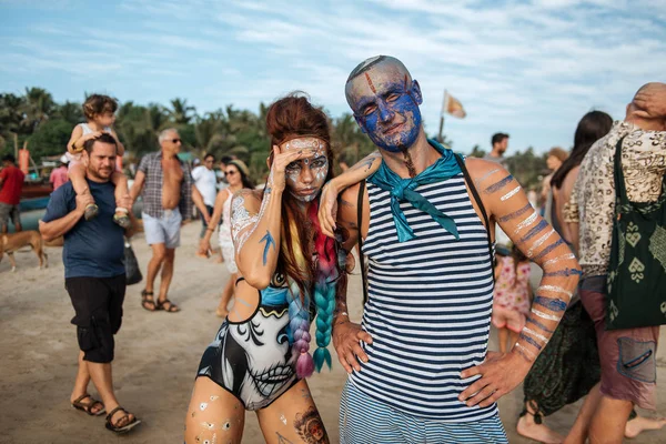 Freak parade. Karneval v Arambol, Goa, Indie. 8. února 2018 — Stock fotografie