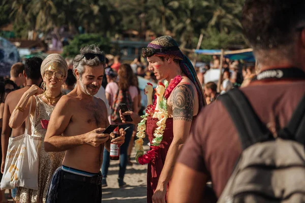 Freak parade. Karneval v Arambol, Goa, Indie. 8. února 2018 — Stock fotografie