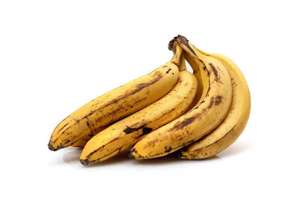 Érett banán elszigetelt fehér alapon — Stock Fotó