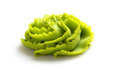 Beyaz arkaplanda Wasabi bölümü.