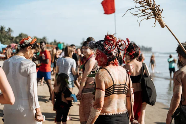 Freak parade. Karneval v Arambol, Goa, Indie. 8. února 2018 — Stock fotografie