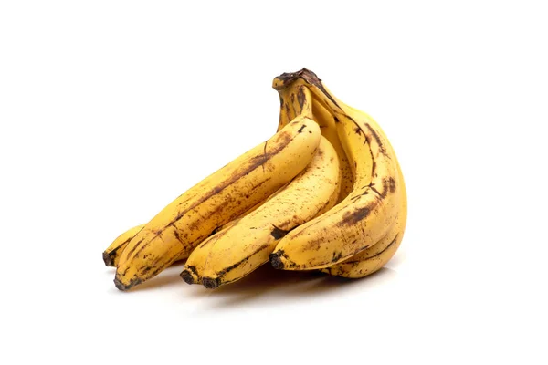 白地に隔離された熟したバナナ — ストック写真