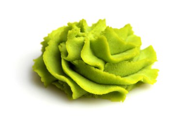 Beyaz arkaplanda Wasabi bölümü.