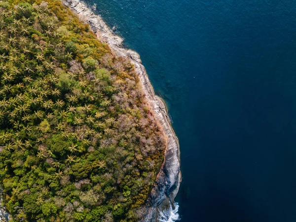 Little island in ocean.