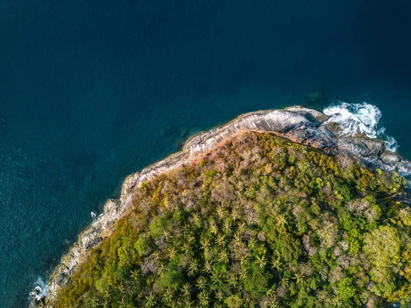 Little island in ocean.