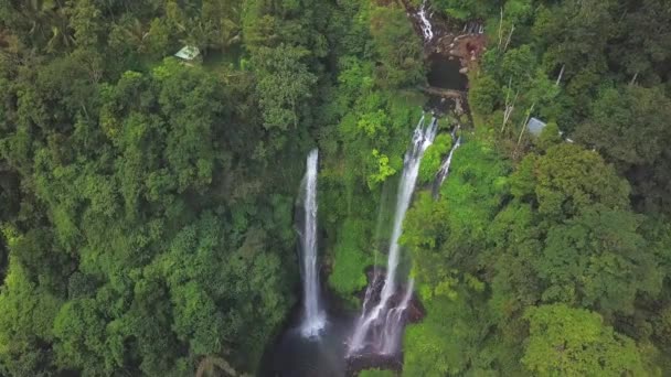 インドネシア バリ島のセクムプル滝 — ストック動画