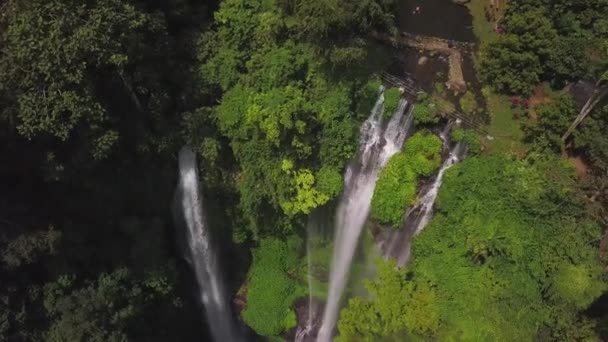 Cascada Sekumpul Bali Indonesia — Vídeo de stock