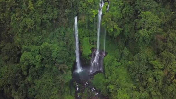 Sekumpul Wasserfall Bali Indonesien — Stockvideo