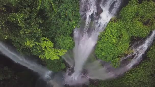 Sekumpul Wasserfall Bali Indonesien — Stockvideo