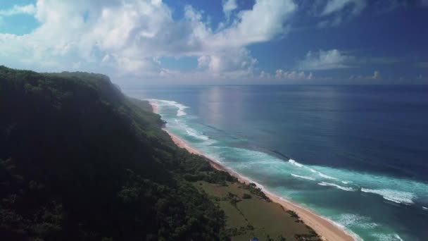 Vista Drone Praia Nyang Nyang Bali Indonésia — Vídeo de Stock