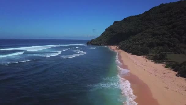 Vedere Drona Plaja Nyang Nyang Bali Indonezia — Videoclip de stoc