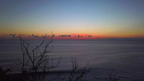 Hora Pôr Sol Praia Uluwatu Bali — Vídeo de Stock