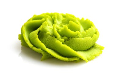 Beyaz arkaplanda Wasabi bölümü.
