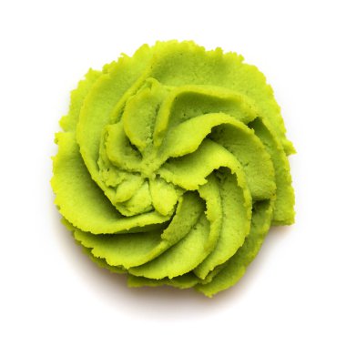 Beyaz arkaplanda Wasabi bölümü.