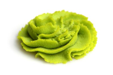 Beyaz arkaplanda Wasabi bölümü.