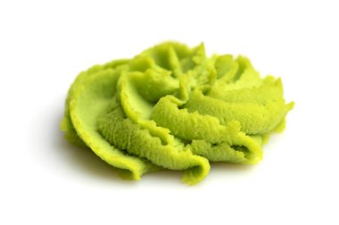 Beyaz arkaplanda Wasabi bölümü.