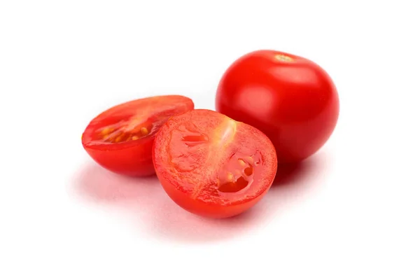 Mini tomates sobre fondo blanco —  Fotos de Stock