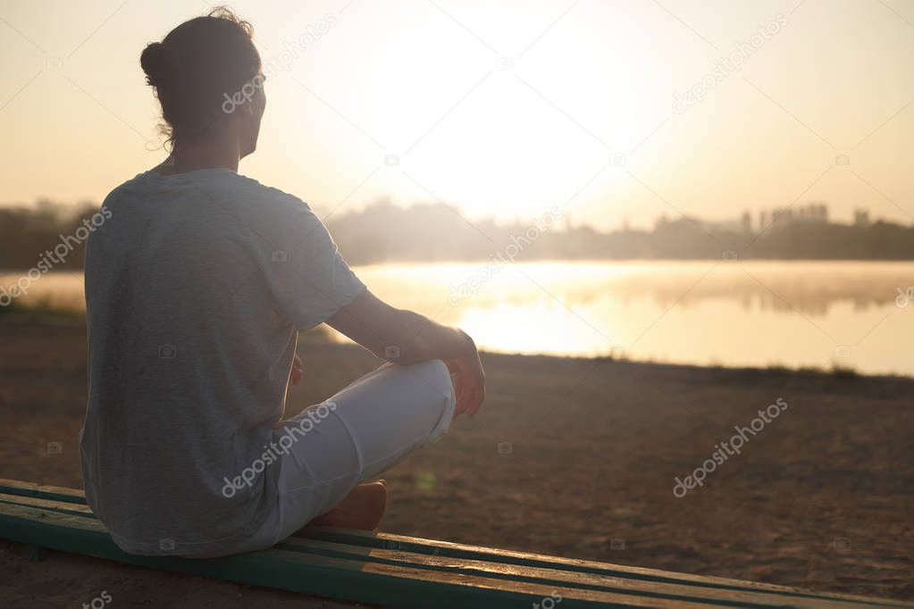 Shot of healthy young man taking a break after morning workout.