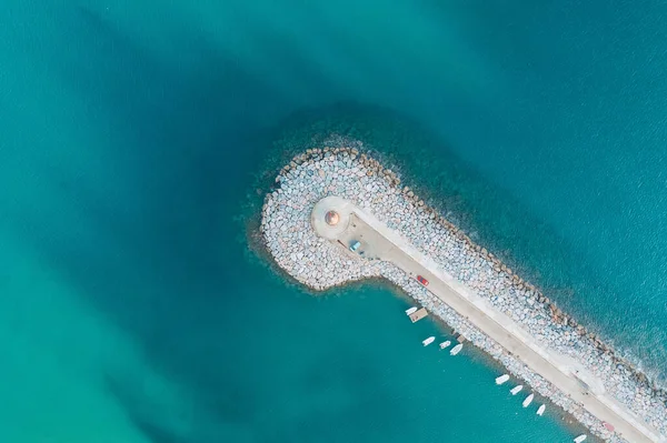 Horní letecký pohled na Antalya Deniz Feneri — Stock fotografie