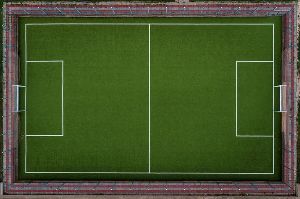 Top view soccer field — Stock Photo, Image